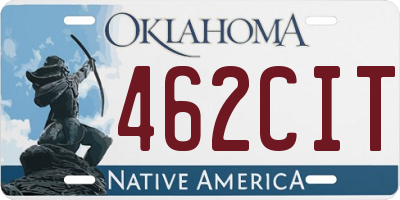 OK license plate 462CIT