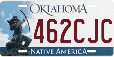 OK license plate 462CJC
