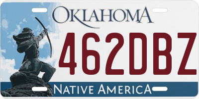 OK license plate 462DBZ