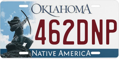OK license plate 462DNP