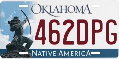 OK license plate 462DPG