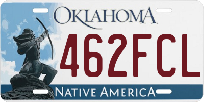 OK license plate 462FCL