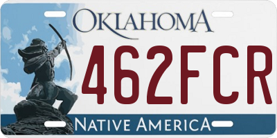 OK license plate 462FCR