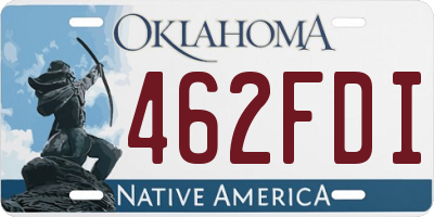 OK license plate 462FDI