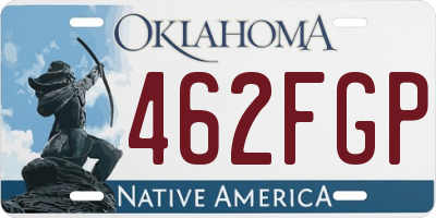 OK license plate 462FGP