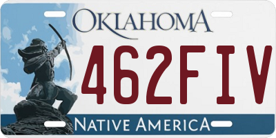 OK license plate 462FIV
