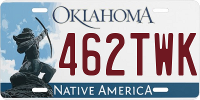 OK license plate 462TWK