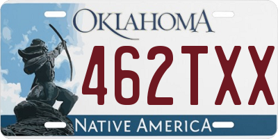 OK license plate 462TXX