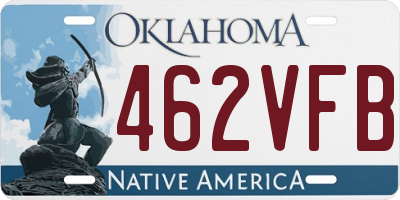 OK license plate 462VFB