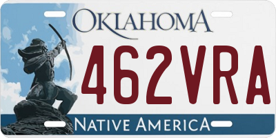 OK license plate 462VRA