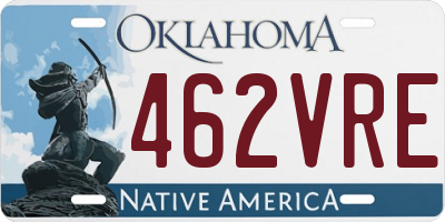 OK license plate 462VRE