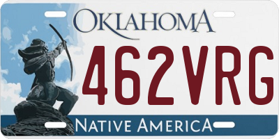 OK license plate 462VRG