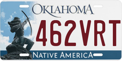 OK license plate 462VRT