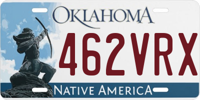 OK license plate 462VRX