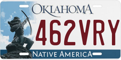 OK license plate 462VRY