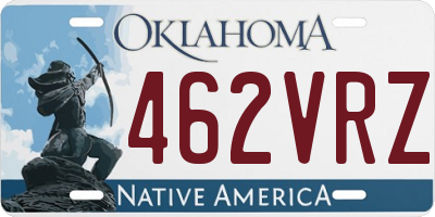OK license plate 462VRZ