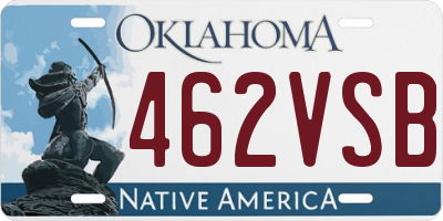 OK license plate 462VSB