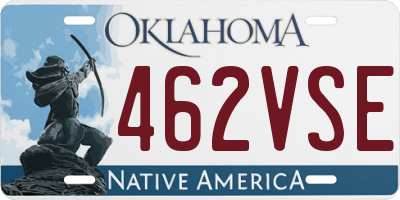OK license plate 462VSE