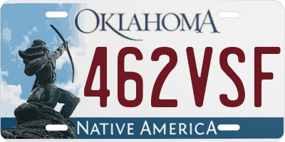 OK license plate 462VSF