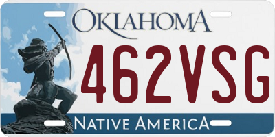OK license plate 462VSG