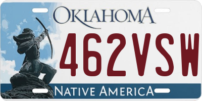 OK license plate 462VSW