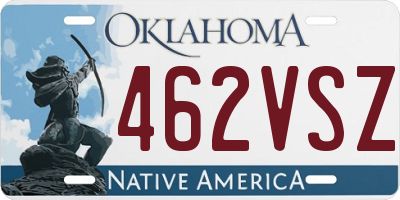 OK license plate 462VSZ
