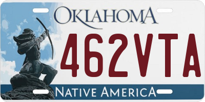 OK license plate 462VTA