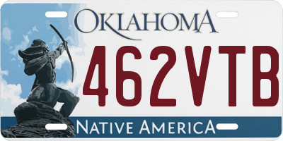 OK license plate 462VTB