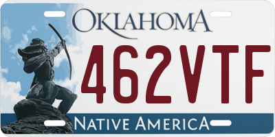 OK license plate 462VTF