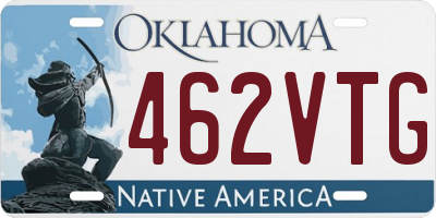 OK license plate 462VTG