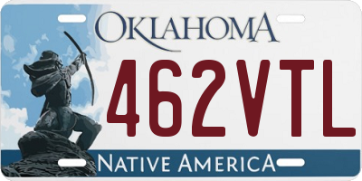 OK license plate 462VTL