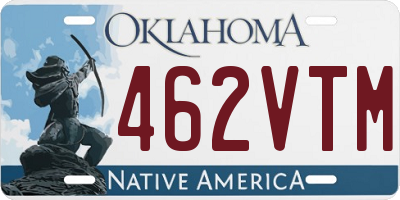 OK license plate 462VTM