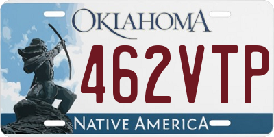 OK license plate 462VTP