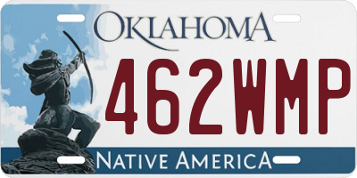 OK license plate 462WMP