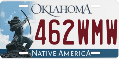 OK license plate 462WMW