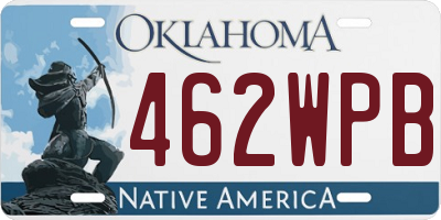 OK license plate 462WPB
