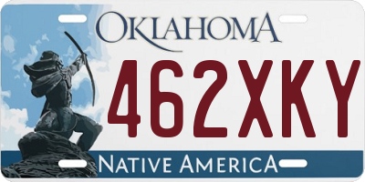 OK license plate 462XKY