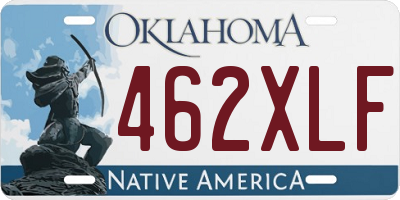 OK license plate 462XLF
