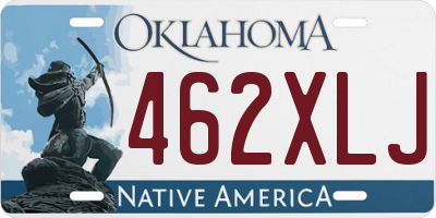 OK license plate 462XLJ