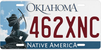OK license plate 462XNC