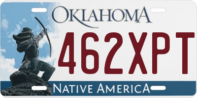 OK license plate 462XPT