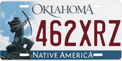 OK license plate 462XRZ