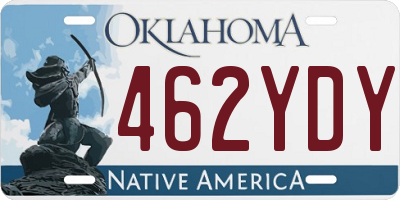 OK license plate 462YDY