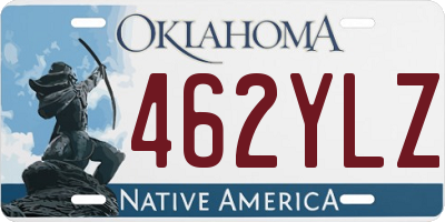 OK license plate 462YLZ