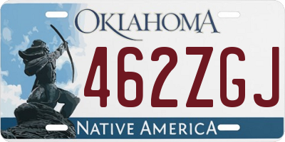 OK license plate 462ZGJ