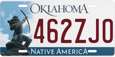 OK license plate 462ZJO