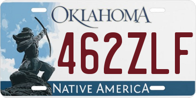 OK license plate 462ZLF