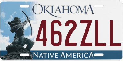 OK license plate 462ZLL