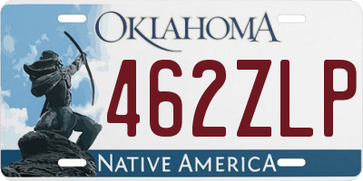 OK license plate 462ZLP