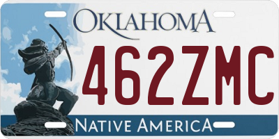 OK license plate 462ZMC